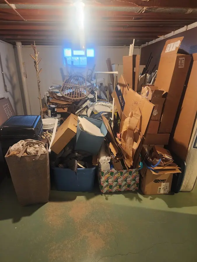 Roll-off dumpster container at job site for 4 Yard Dumpster Rental in Berkley